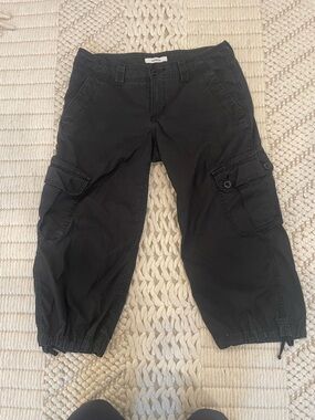 Express Black Cargo Capris